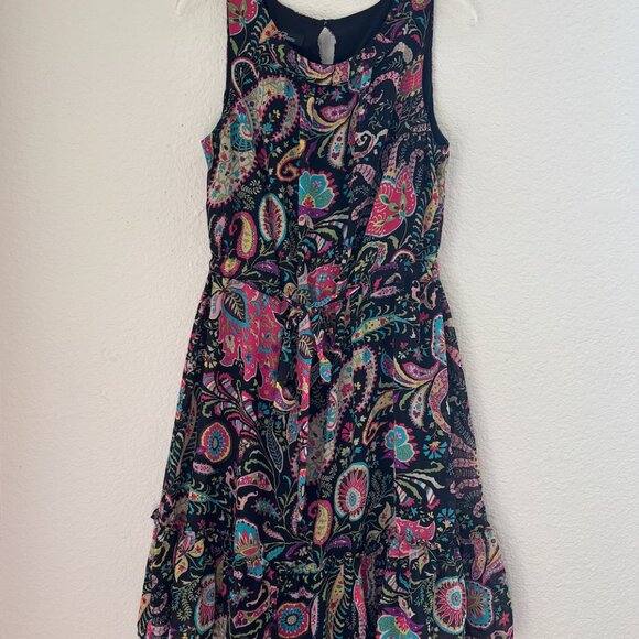 Agb Dress Dresses & Skirts - AGB Dress | Black with colorful floral design | Size 12